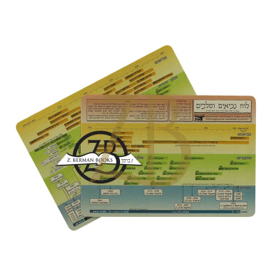 Chart - 6X8.5 - לוח נביאים ומלכים